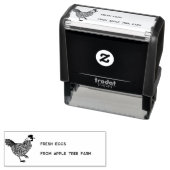 Rustic Chicken Fresh Eggs Farm Name Permastempel (Beispiel)