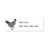 Rustic Chicken Fresh Eggs Farm Name Permastempel (Design)