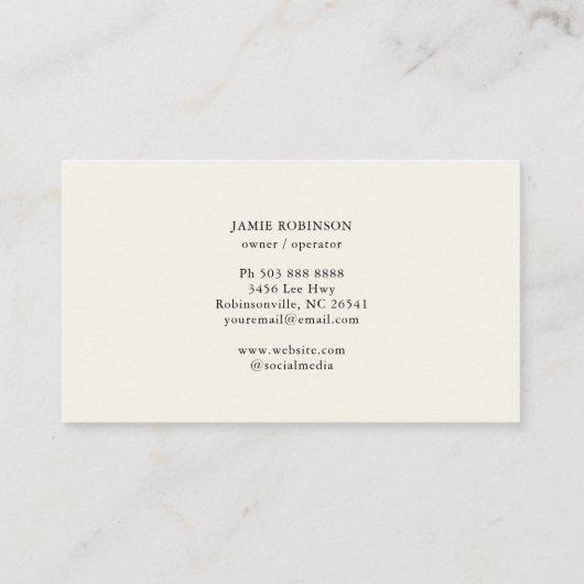 Rustic Chicken Fresh eggs Illustration Farmer Visitenkarte (Rückseite)