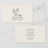 Rustic Chicken Fresh eggs Illustration Farmer Visitenkarte (Vorne/Hinten)