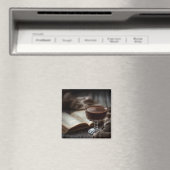 Rustic Chocolate Reading Moment Magnet (In Situ (Geschirrspüler))