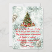 Rustic Christmas 4 Photo Feiertagskarte (Rückseite)