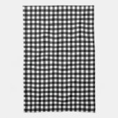 Rustic Christmas Black & White Buffalo Plaid  Geschirrtuch (Vertikal)