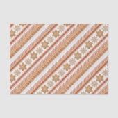 Rustic Christmas Candy Cane & Gingerbread Pattern Seidenpapier (Vorderseite)