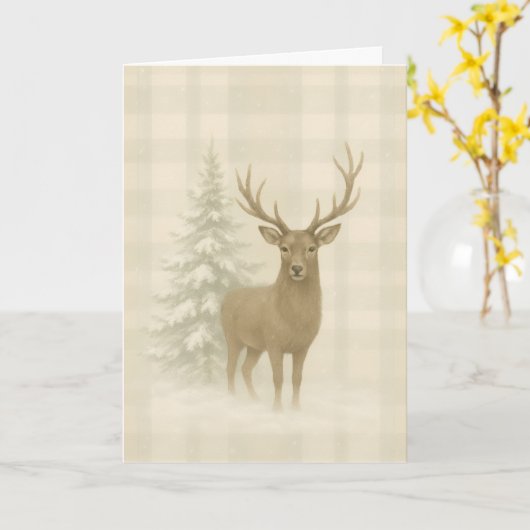 Rustic Christmas Card Karte (Gelbe Blume)