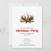Rustic Christmas Decoration Holly Berries Card Einladung (Vorderseite)