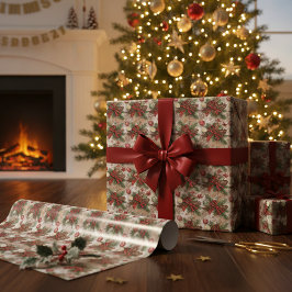 Rustic Christmas Farmhouse Cozy Holiday  Geschenkpapier