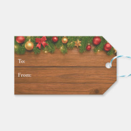 Rustic Christmas Gift Tag – Customizable Holiday Geschenkanhänger