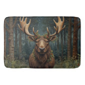 Rustic Christmas moose deer boho woodland forest Badematte (Vorderseite)