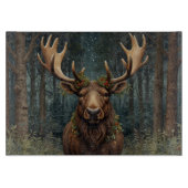 Rustic Christmas moose deer boho woodland forest Schneidebrett (Vorderseite)