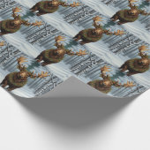 Rustic Christmas moose winter woodland forest  Geschenkpapier (Ecke)