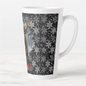 Rustic Christmas moose winter woodland forest snow Milchtasse (Rechts)