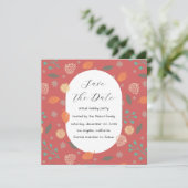 Rustic Christmas Nature Pattern Save The Date (Stehend Vorderseite)