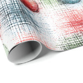 Rustic Christmas Ornament Wrapping Paper Geschenkpapier (Rolleneckpunkt)