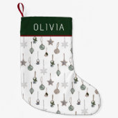 Rustic Christmas Ornaments Custom Name Kleiner Weihnachtsstrumpf (Vorderseite)