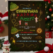 Rustic Christmas Pajama Gathering | Cabin Family Postkarte