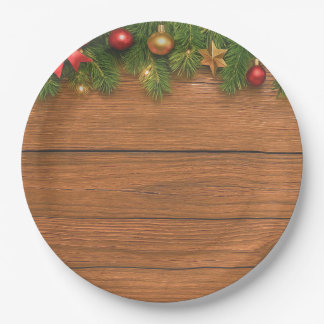 Rustic Christmas Paper Plate – Festive Holiday Pappteller