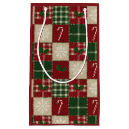 Rustic Christmas Quilt Plaid Kleine Geschenktüte