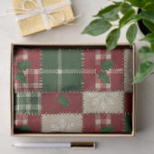 Rustic Christmas Quilt Plaid Seidenpapier (Geschenk)