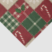 Rustic Christmas Quilt Plaid Seidenpapier (Detail)