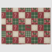 Rustic Christmas Quilt Plaid Seidenpapier (Vorderseite)