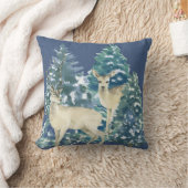 Rustic Christmas Snowy Forest Deer Decor For Home Kissen (Decke)