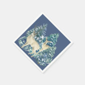 Rustic Christmas Snowy Forest Deer Decor For Home Serviette (Ecke)