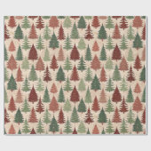 Rustic Christmas Tree Geschenkpapier (Flach)