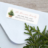 Rustic Christmas Tree In Basket Address