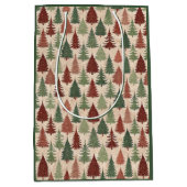Rustic Christmas Tree Mittlere Geschenktüte (Vorderseite)