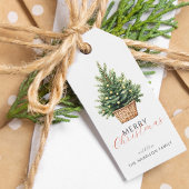 Rustic Christmas Tree Personalized Geschenkanhänger
