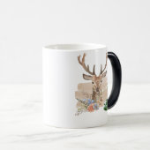 Rustic Christmas Tree with Brown-Beige Watercolor Verwandlungstasse (VorderseiteRechts)