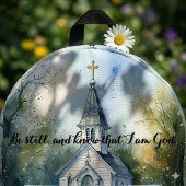 Rustic Church Path in Wildflower Meadow Bedruckter Rucksack