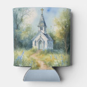 Rustic Church Path in Wildflower Meadow Dosenkühler (Rückseite)