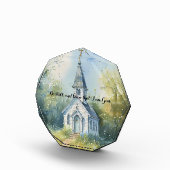 Rustic Church Path in Wildflower Meadow Fotoblock (Rechts)