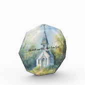 Rustic Church Path in Wildflower Meadow Fotoblock (Links)