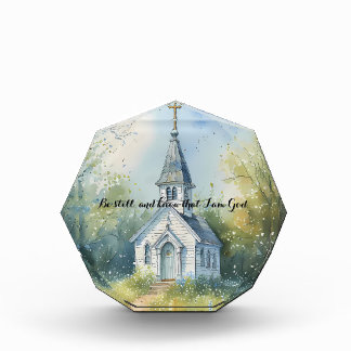 Rustic Church Path in Wildflower Meadow Fotoblock