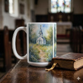 Rustic Church Path in Wildflower Meadow Kaffeetasse