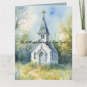 Rustic Church Path in Wildflower Meadow Karte (Vorderseite)