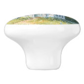 Rustic Church Path in Wildflower Meadow Keramikknauf (Seitenansicht)