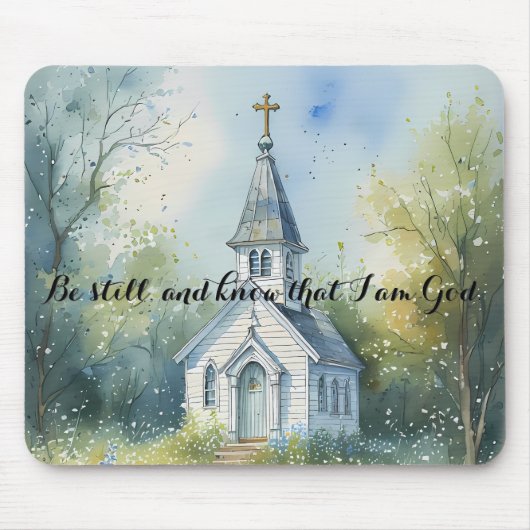 Rustic Church Path in Wildflower Meadow Mousepad (Vorne)