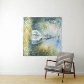 Rustic Church Path in Wildflower Meadow Wandteppich (Beispiel (Horizontal))