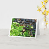 Rustic Citronella Leaf Portrait Karte (Gelbe Blume)