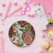 Rustic Citrus Floral summer  Bridal Shower Pappteller (Party)