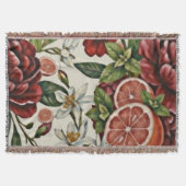 Rustic Citrus Floral summer Decke (Vorderseite)