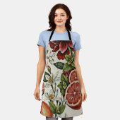 Rustic Citrus Floral summer Schürze (Getragen)