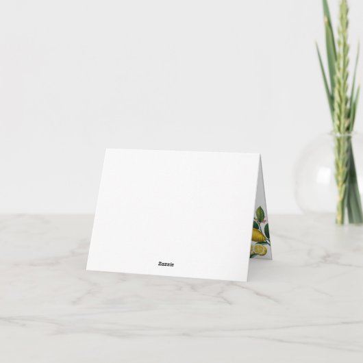 Rustic Citrus Garden Danke Karte (Rückseite)