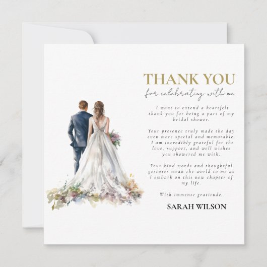 Rustic Classic Boho Floral Vielen Dank (Vorderseite)