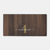 Rustic Classic Monogram Script Name Personalisiert Schreibtischunterlage (Vorderseite)