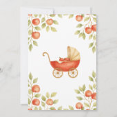 Rustic Clothesline Apple Girl Baby Shower Einladung (Rückseite)
